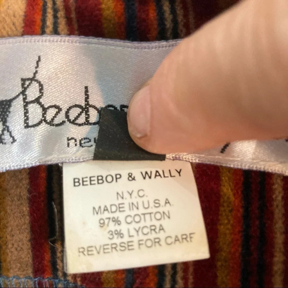 BEEBOP & WALLY Sz L  Velvet Striped Satin Bow Front Unlined Jacket - Picture 7 of 9